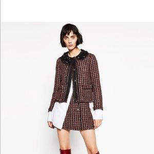 Zara tweed mini skirt